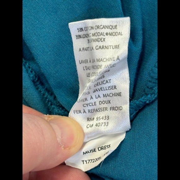 Toad & CO Womens Blue Cap Sleeve v Neck Ribbed Midi Maxi Dress Size Small - Picture 7 of 7